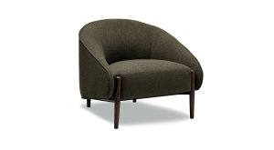 Fern - Olive Tub Chair - Walnut Feet